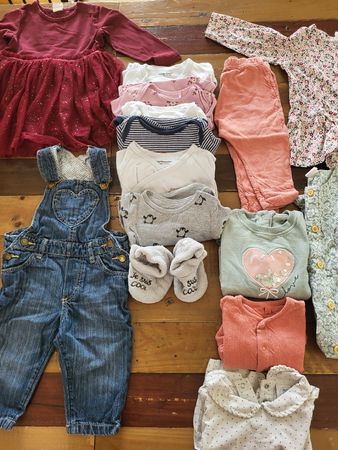 Lot de vêtements fille - Taille 74 (12 mois) - 17 pièces
