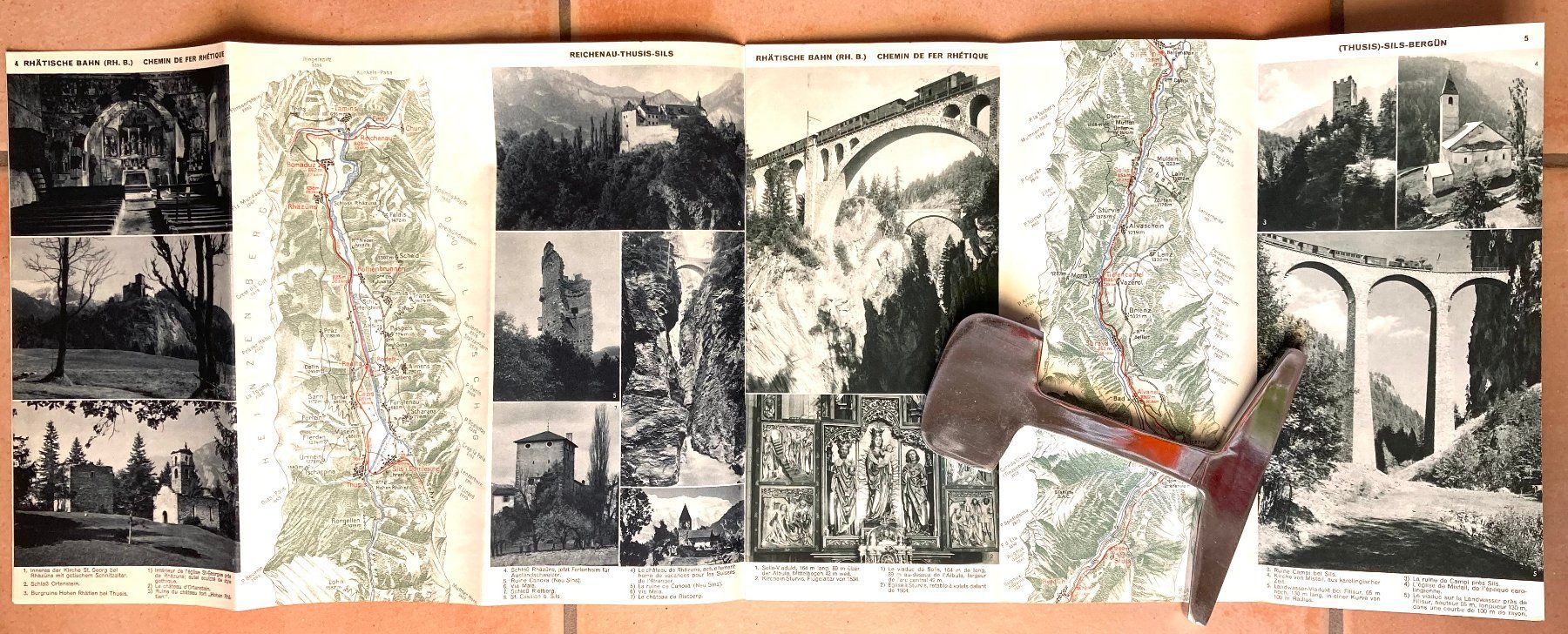 Documenti: Mit den Rhätischen Bahnen durch Graubünden - ca 1930 – Usato da Versoix venduto da Decapod 3