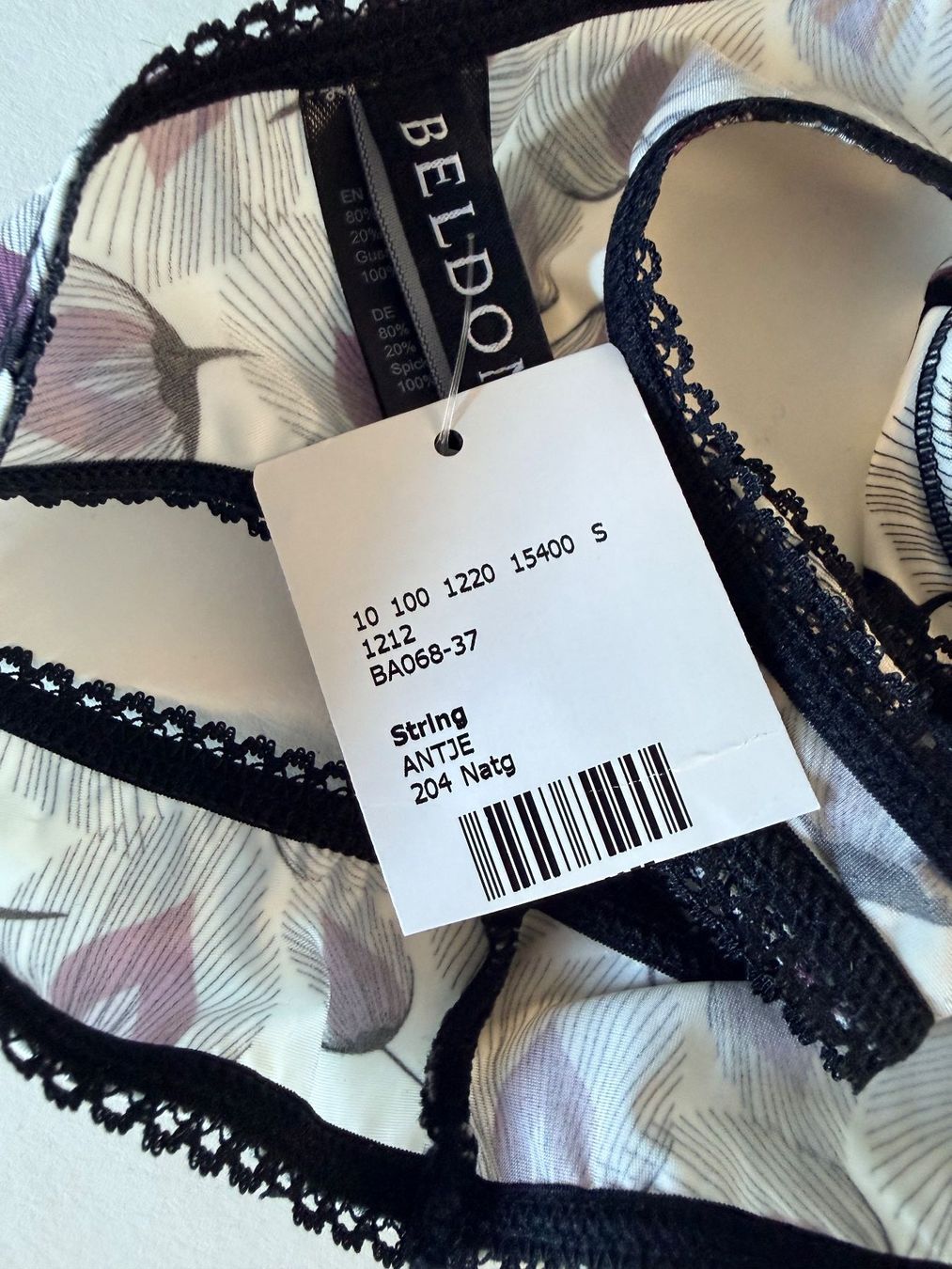 Beldona Altra biancheria intima: BELDONA, String ANTJE, Grösse S, Farbe Weiss/Violett – Nuovo e nell'imballaggio originale da Rudolfstetten venduto da gst_g7xl 3
