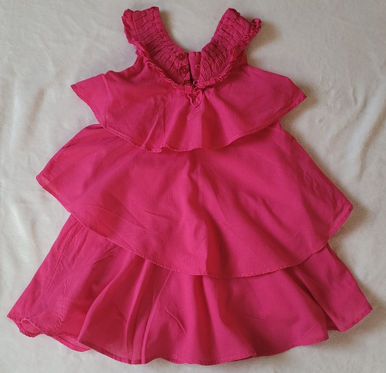 Robe blanche manches 3/4 et broderie fleurs multicolore Taille 10 ans - Vêtements