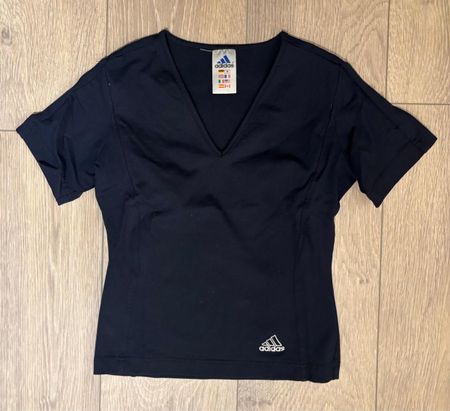 Adidas Sport T-Shirt Damen, dunkelblau, Grösse S – Top!