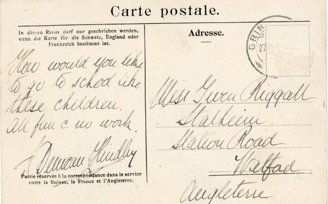 Cartoline postali: Grindelwald  BE   im Winter      ca.  1 9 0 5 – Usato da Brig venduto da Valcards54 1