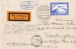 Graf Zeppelin Amerikafahrt Friedrichshafen - Lakehurst 1928