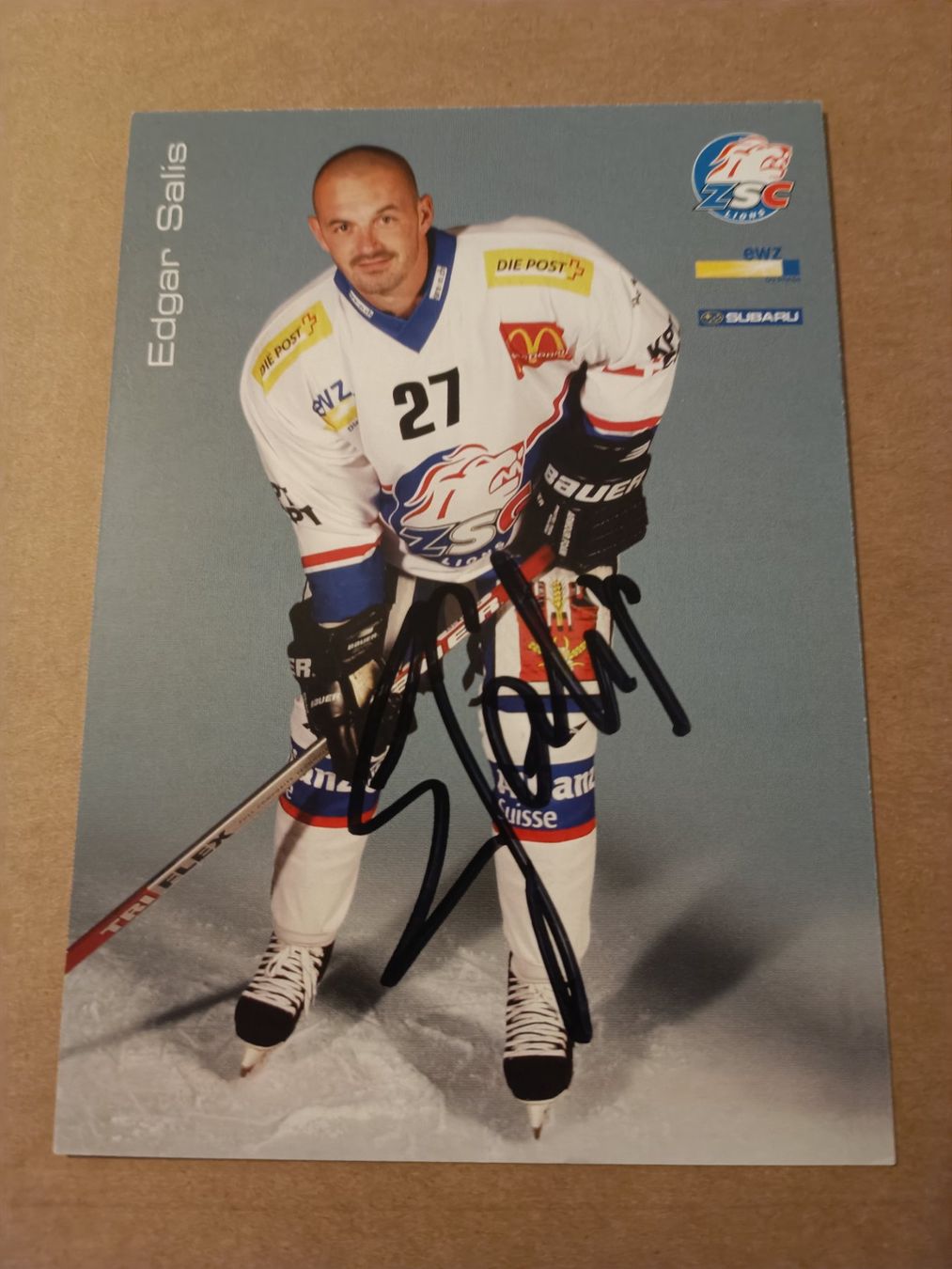 Autografi: Edgar Salis  - ZSC - handsigniert – Usato da Menziken venduto da Artographs