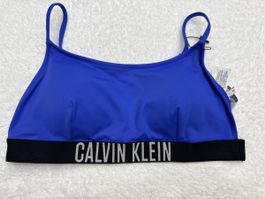 Calvin Klein haut maillot bain bleu taille M neuf