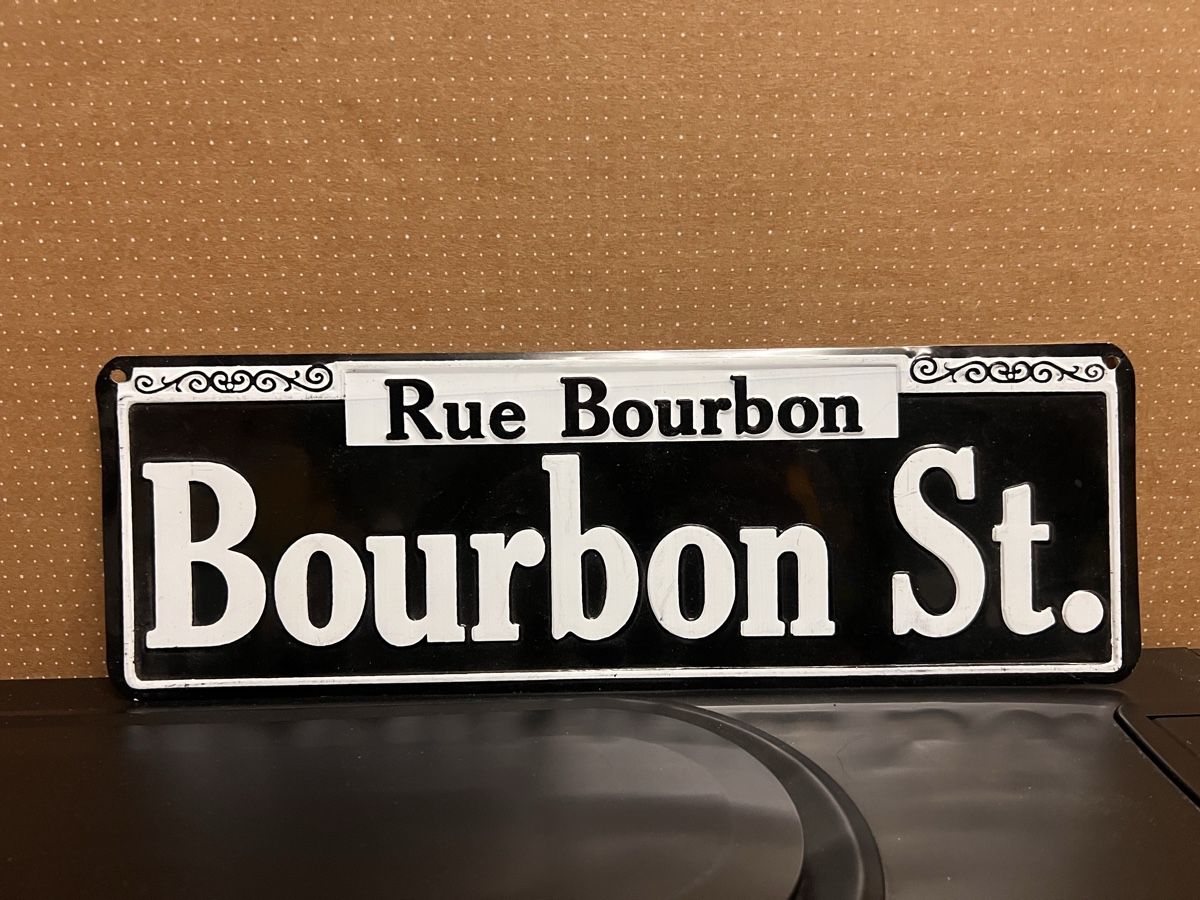 Insegne: Blechschild Rue Bourbon – Nuovo (secondo la descrizione) da Murgenthal venduto da pae_2smr
