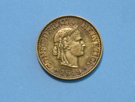 10 Rappen 1919  Messing
