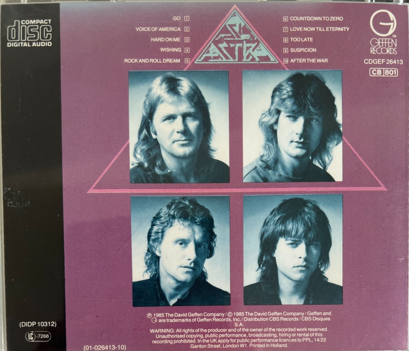 CD: ASIA / Astra – Usato da Bischofszell venduto da kustavi 1