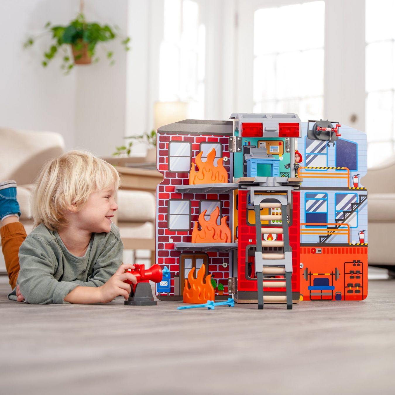 Giocattoli: 2-in-1-Feuerwehrauto-Spielset – Nuovo e nell'imballaggio originale da Erlinsbach venduto da Home-World 7