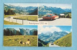 Jaunpass - Mehrbildkarte - Autos auf Passtrasse