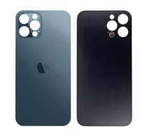 VITRE ARRIÈRE IPHONE 12 Pro (AVEC LOGO) grand trou BLEU