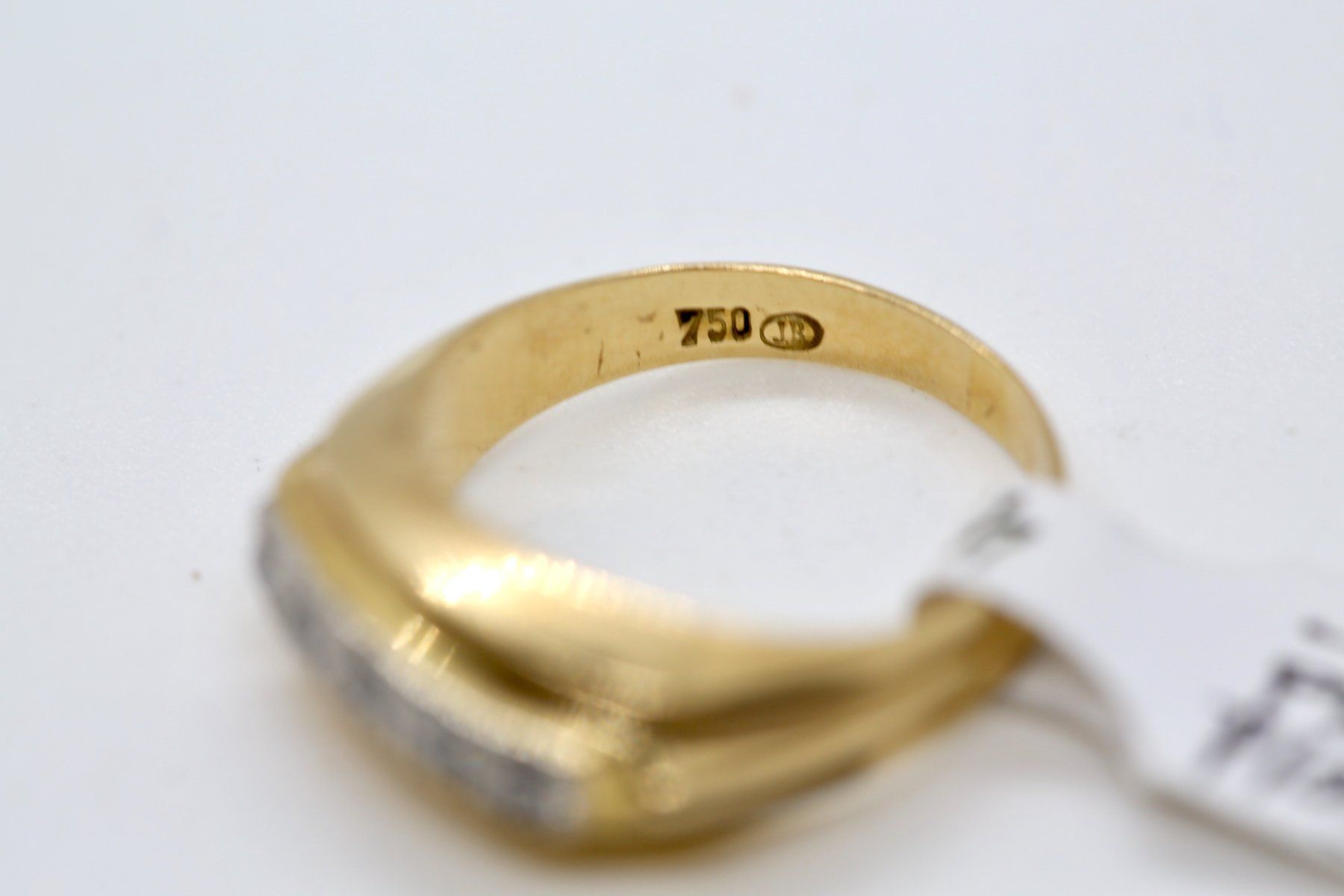 Anelli: Goldring 18K mit 5 Diamanten – Usato da Reinach BL venduto da Han-Numismatik 3