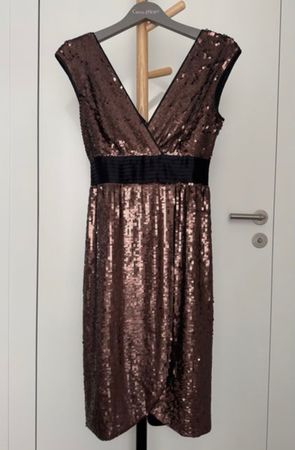BCBG Max Azria Paillettenkleid  Kleid Bronze Gr.S/M Neu mit