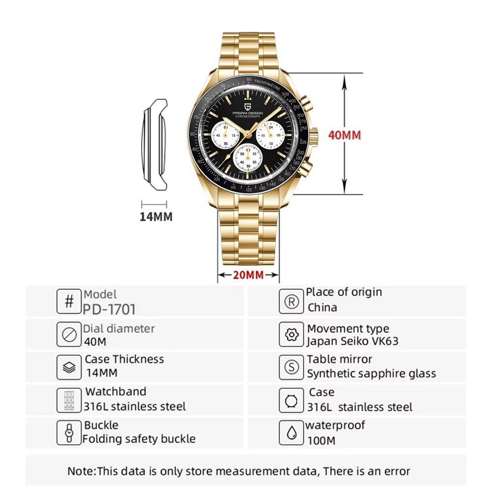 Pagani Design Montres: Pagani Design Chronograph Neu – Neuf avec emballage d'origine à Suhr par ChronixChronometer 8
