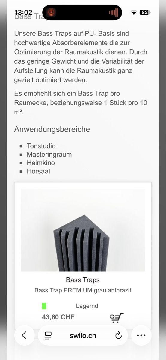 Sonstiges Zubehör: Ewos Premium Bass Traps – Gebraucht aus Zürich von 44sensation44 3