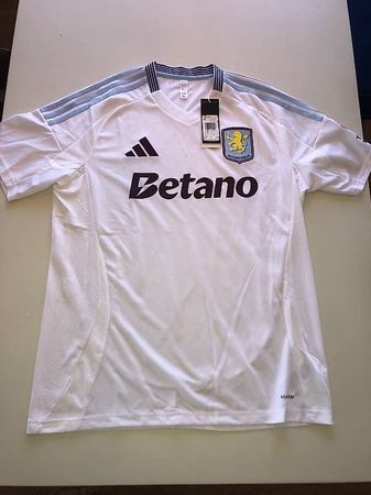  Aston Villa Adidas Fussballtrikot away weiss Gr.L Neu