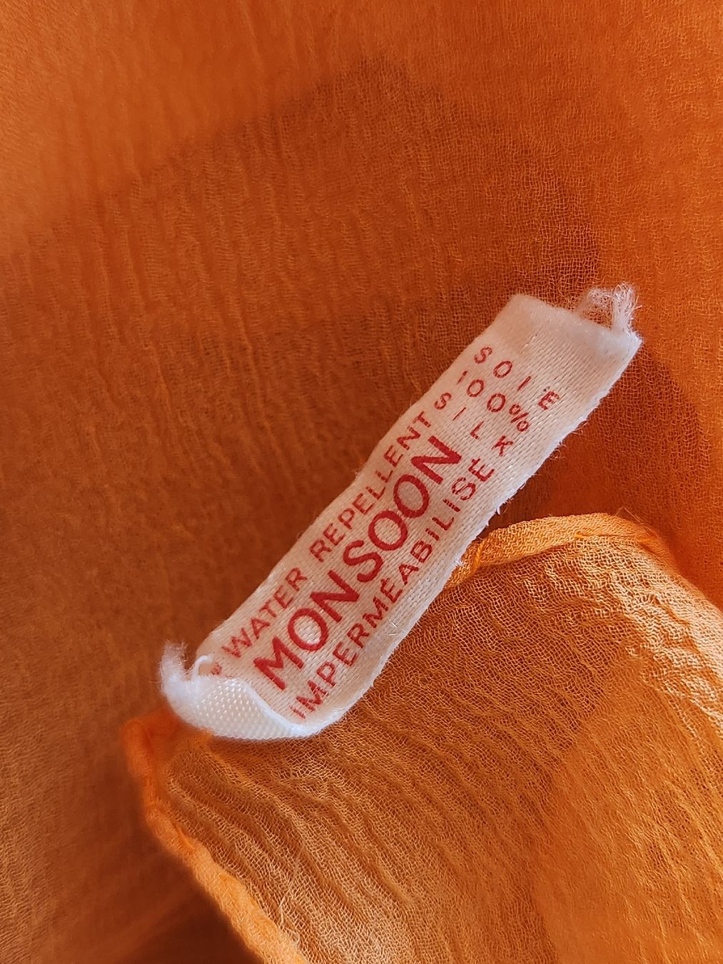 Foulards, Tücher & Schals: Foulard orange Monsoon en soie 100%  – Gebraucht aus Niedergösgen von Eva2410 4