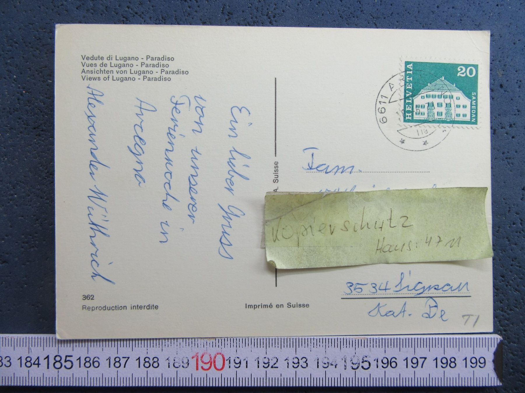 Cartes postales: LUGANO PAADISO AK TICINO – D'occasion à Ettingen par Hausi4711 1
