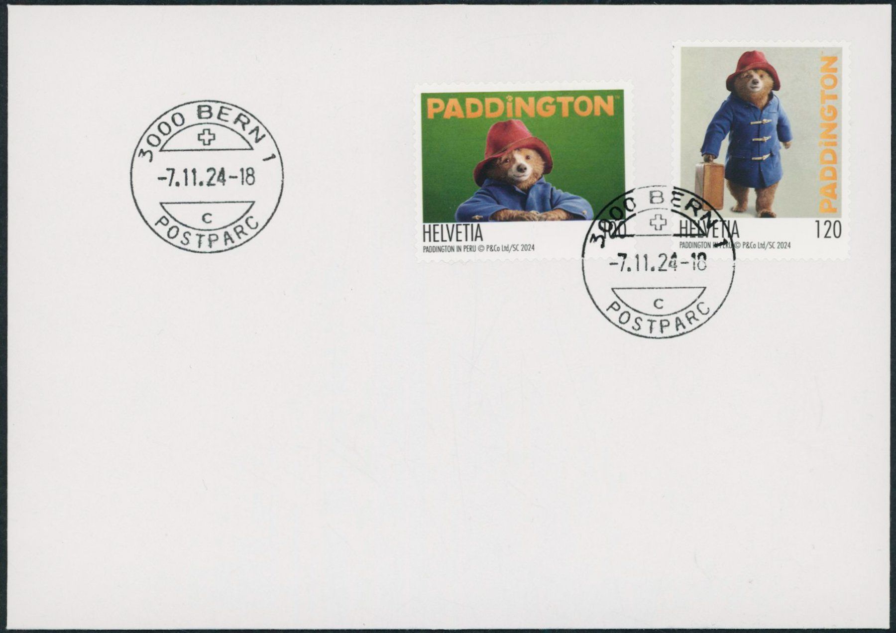 Tutti i francobolli: 2024 - Paddington - Ersttagsbrief FDC ET – Usato da Schindellegi venduto da stationary