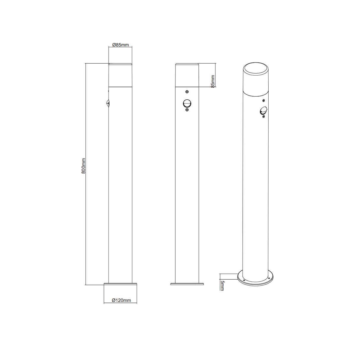 Lampade: Aussen Stehleuchte, IP44, 80 cm Höhe – Nuovo (secondo la descrizione) da Kreuzlingen venduto da Smart-Light 4