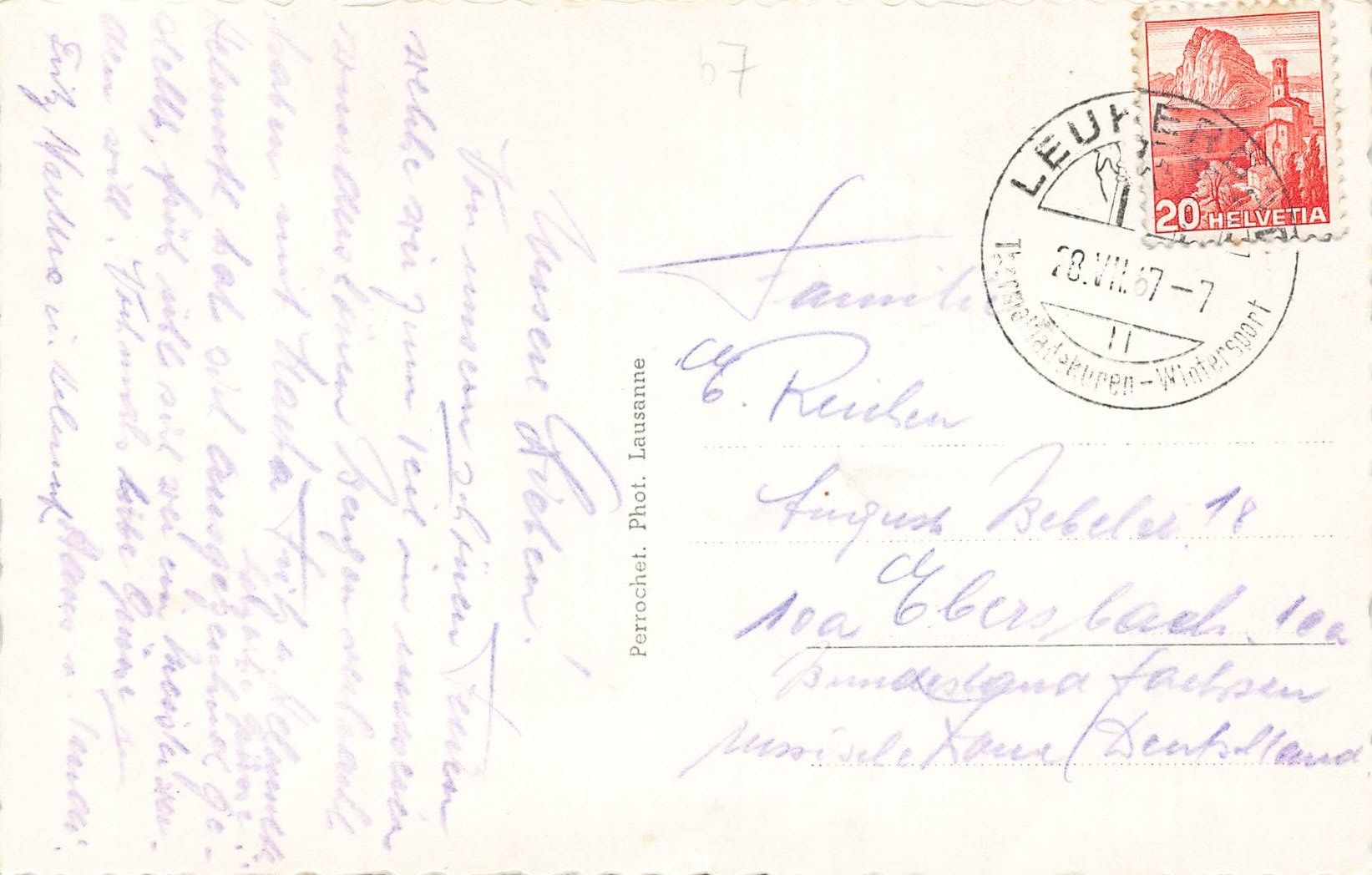 Cartoline postali: Leukerbad (VS) Dorf und Dala – Usato da Biasca venduto da Blenio71 1