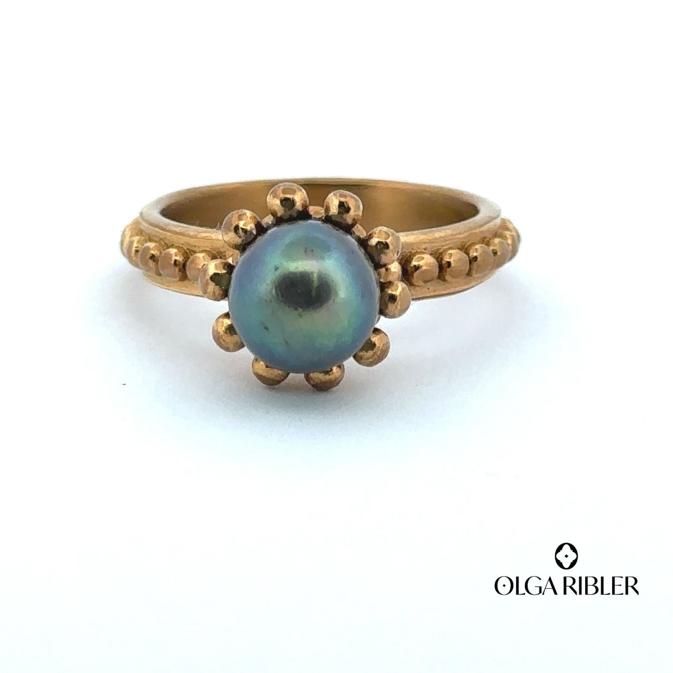 Olga Ribler Anelli: Edelstahl Ring mit Perle Ringgrösse 58 – Nuovo (secondo la descrizione) da Luzern venduto da Schmuckoutlet 1