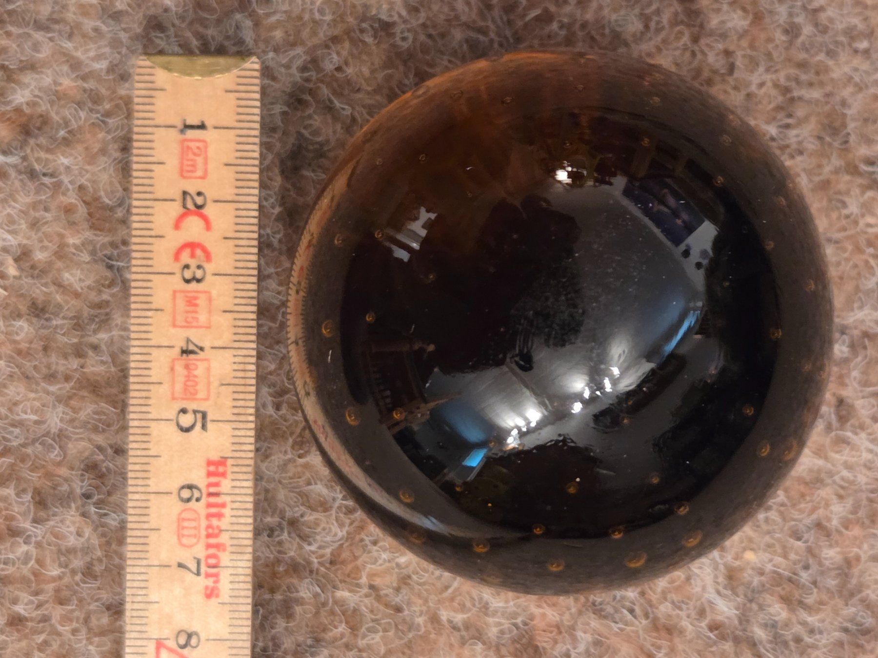 Biglie: Grosse Glas Murmel bernsteinfarben mit Luftblasen 5 cm – Usato da Niederlenz venduto da Moki123 1
