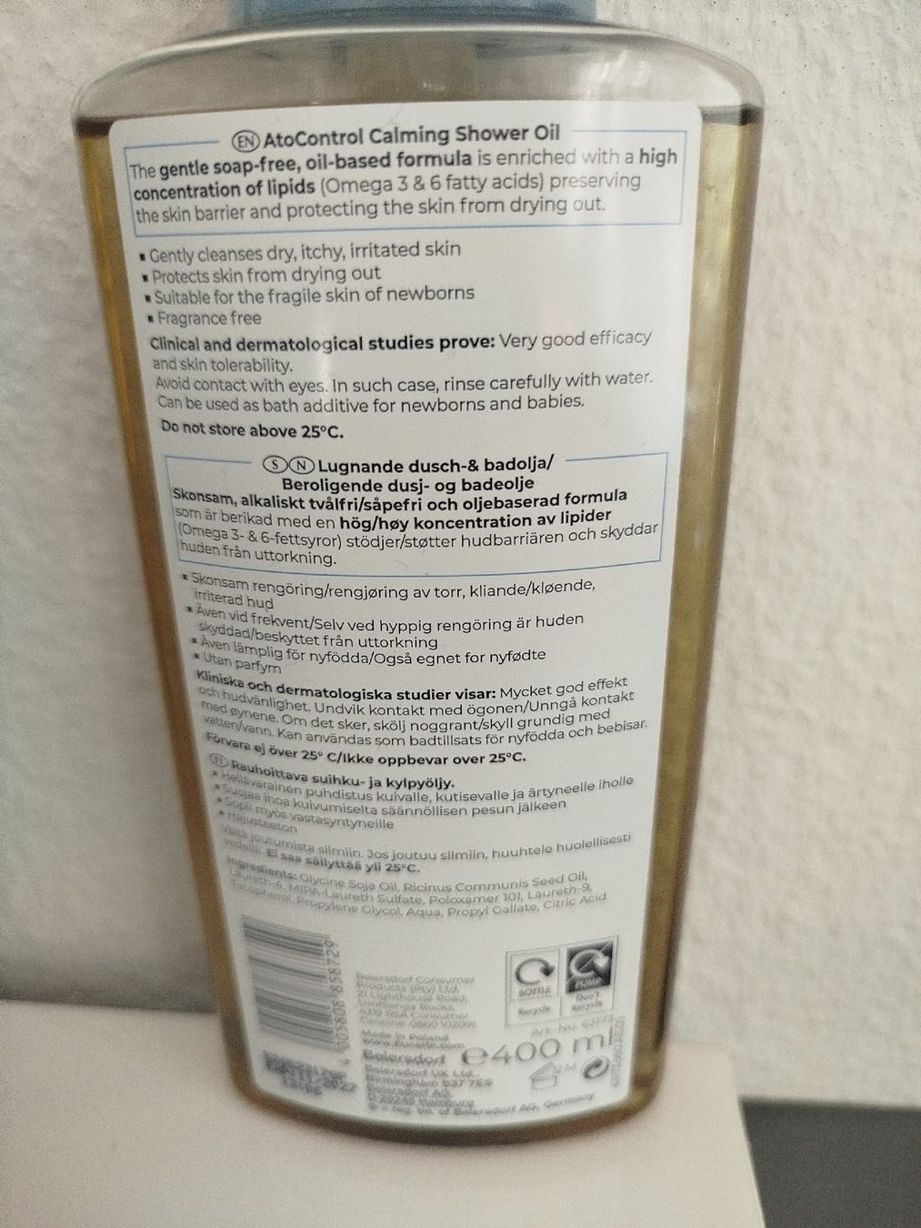 Duschen: Eucerin Atocontrol Bade- und Duschöl 400 ml – Neu und originalverpackt aus Wauwil von Sanczeza 2
