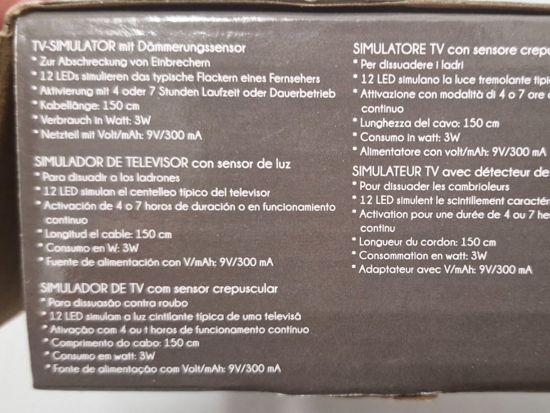 Alarmanlagen: TV Simulator mit Dämmerungssensor unbenutzt – Neu und originalverpackt aus Zell ZH von Eva-Jana 2
