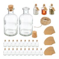 Fläschchen Set mit Korkdeckel 125ml - 24er Set