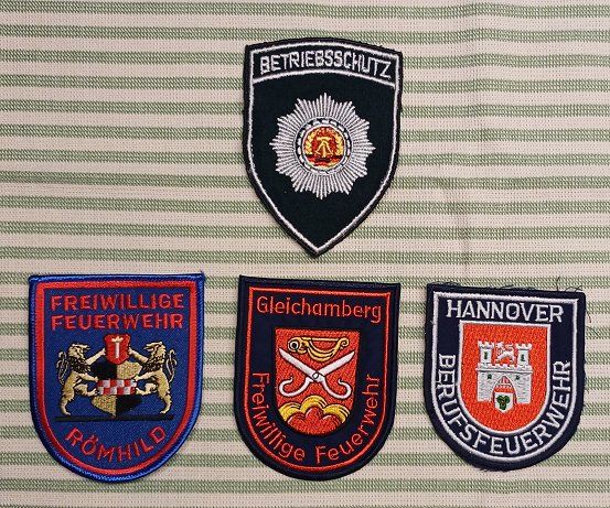 Placchette & Badge: Ärmelabzeichen FF Römhild / FF Gleichamberg / BF Hannover – Usato da Zürich venduto da FirefighterZH_118