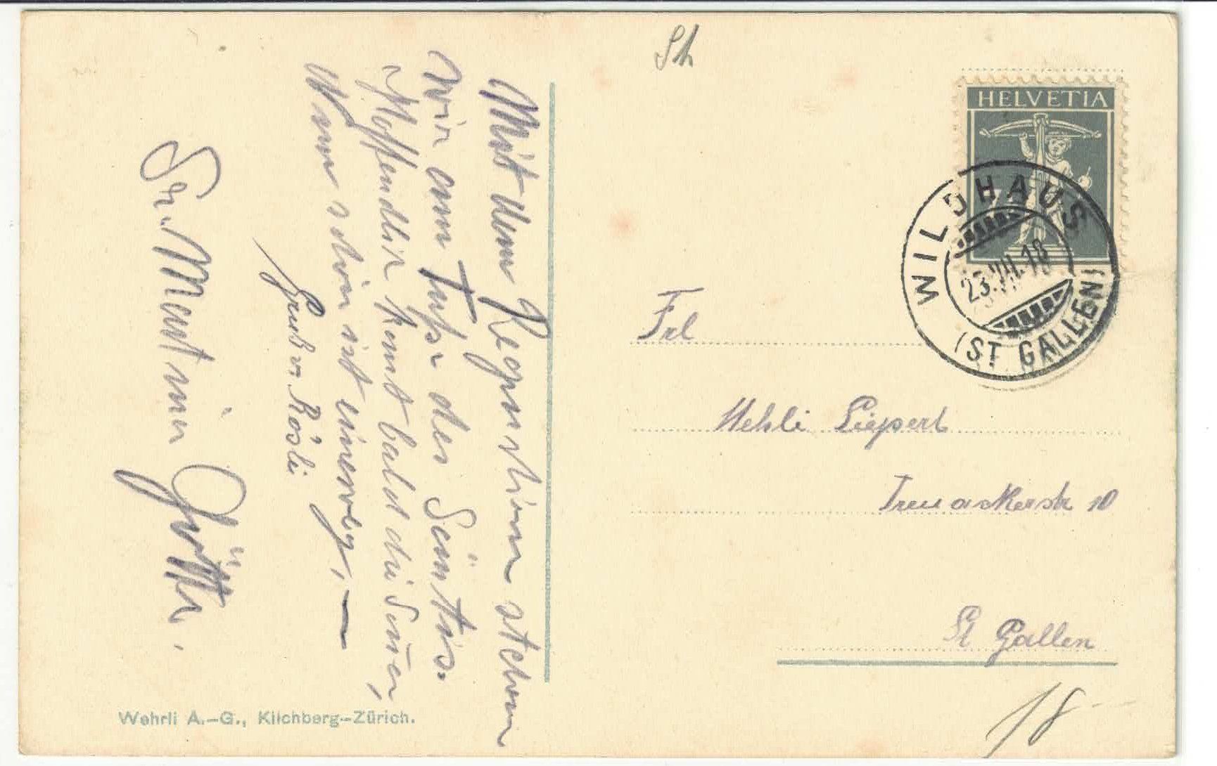 Cartoline postali: Wildhaus - Kurhaus Acker - Litho – Usato da Ettingen venduto da Kartenplanet 1