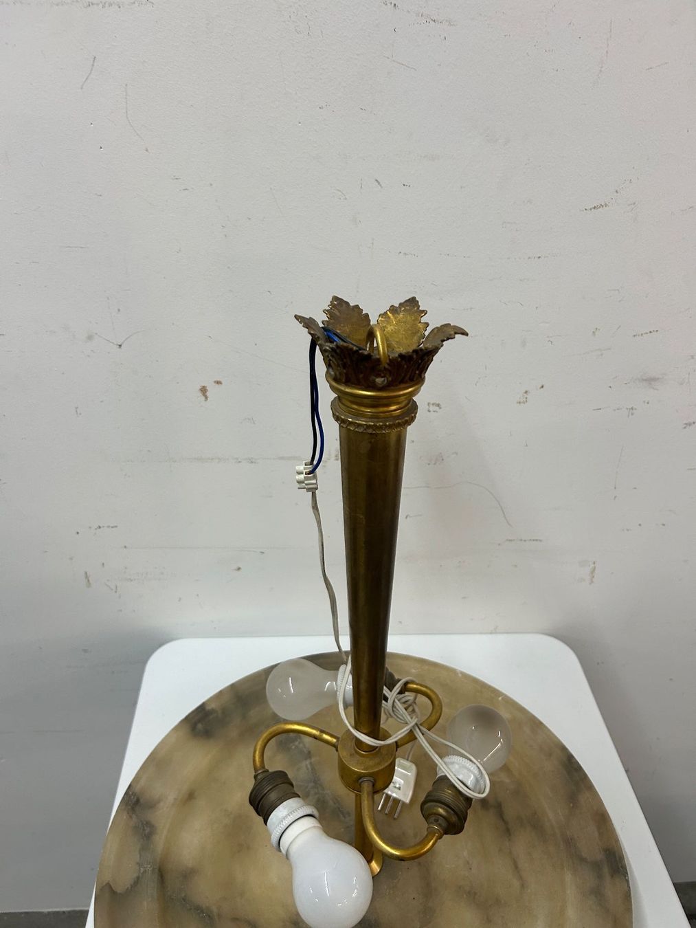 Lampadari & plafoniere: Designer Deckenlampe Messing Alabasterschirm ca. um 1920 – Usato da Zürich venduto da Levelart 2
