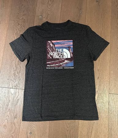 T-shirt The North Face gris foncé avec motif pour homme 