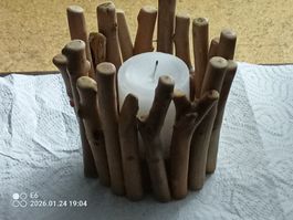 Kerzenhalter im Bambuslook
