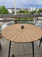Runder Gartentisch Holzoptik Durchm. 110 cm guter Zustand 