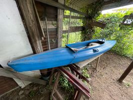 Canoa kayak in alluminio anni 60 a remi