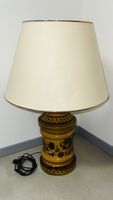 Vintage Stehlampe, Keramikfuss, signiert, Stähli Willy