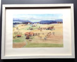 Wahlern bei Schwarzenburg, Aquarell, Sign. v. Rotz
