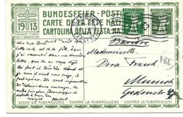 1913 Bundesfei-Karte 5.VIII.1913 mit Zusatzm Tell Nr. 125III