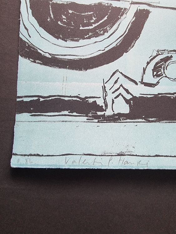 VALENTIN P. HAURI LITHOGRAPHIE SIGNIERT UNIKAT 1/1 NUMMERIER 2