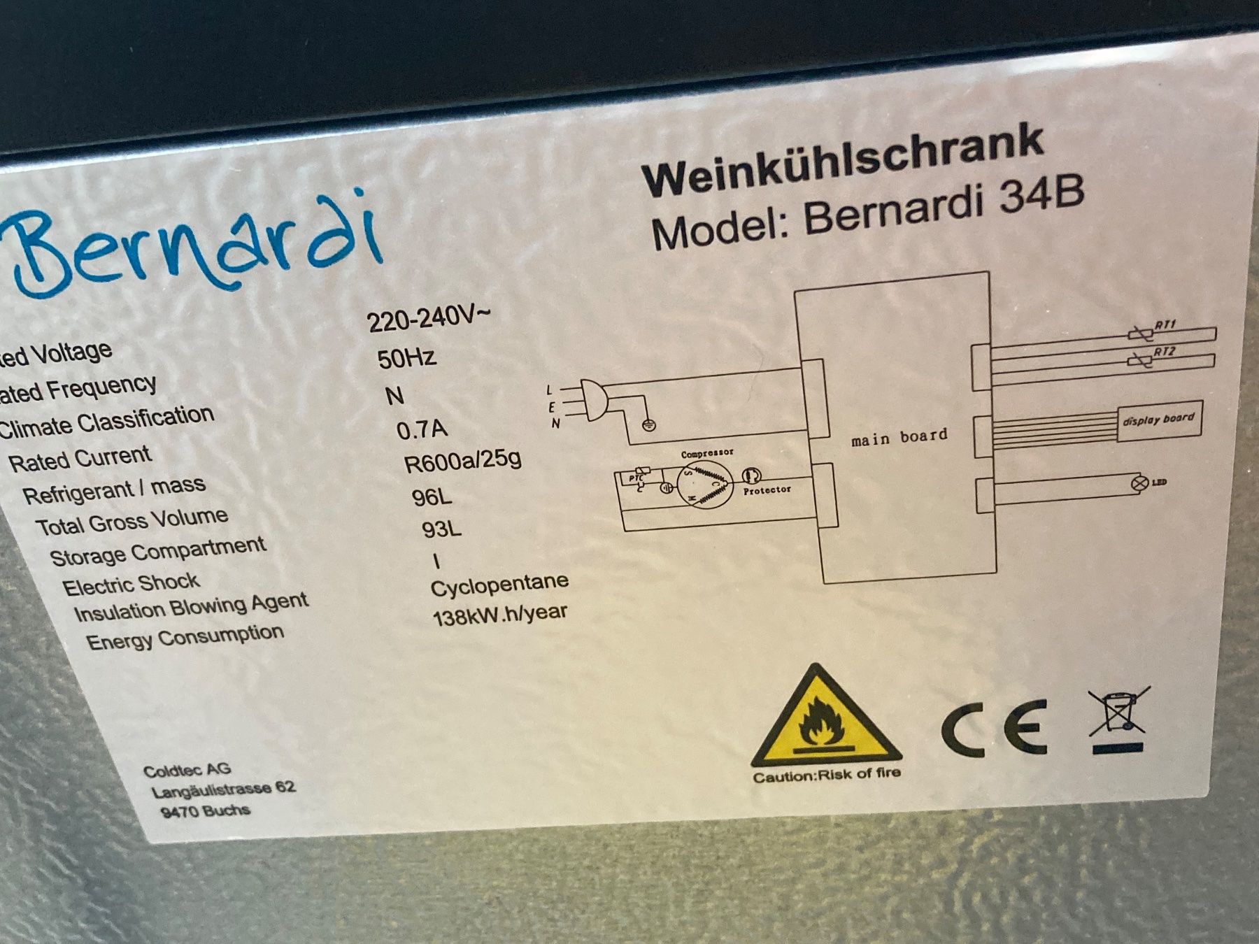 Kibernetik Kühlschrank: Weinkühlschrank Kibernetik 34B – Gebraucht aus Erlinsbach SO von ste_tj8d 2