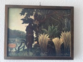Henry Rousseau "Schlangenbeschwörerin" Kunstdruck mit Rahmen