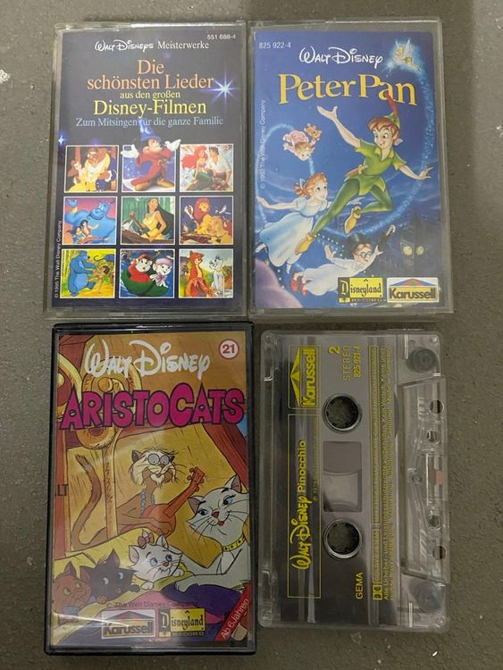 Disney Kassetten Set Aristocats, Pinocchio, Peter Pan! (Gebraucht) in