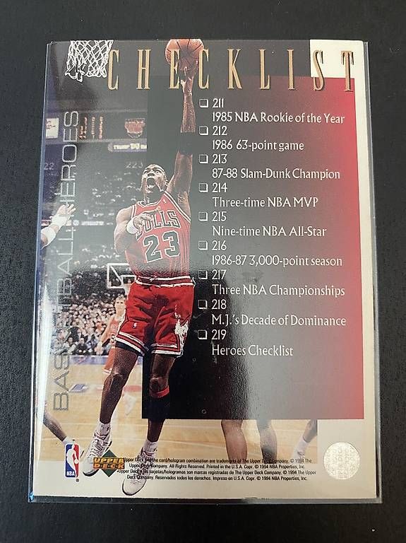 1994 Upper Deck NBA #219 Michael Jordan (Neu (gemäss