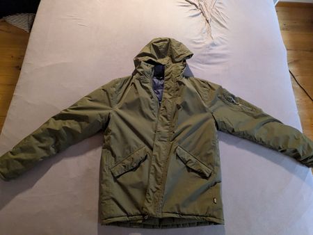 Herren Winterjacke Rukka olivgrün mit Kapuze XL