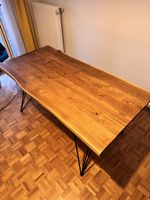 Esstisch Baumkante Holz mit Metallgestell 160x78cm
