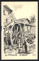 Künstler-AK St. Blaise, Le Moulin, 1924