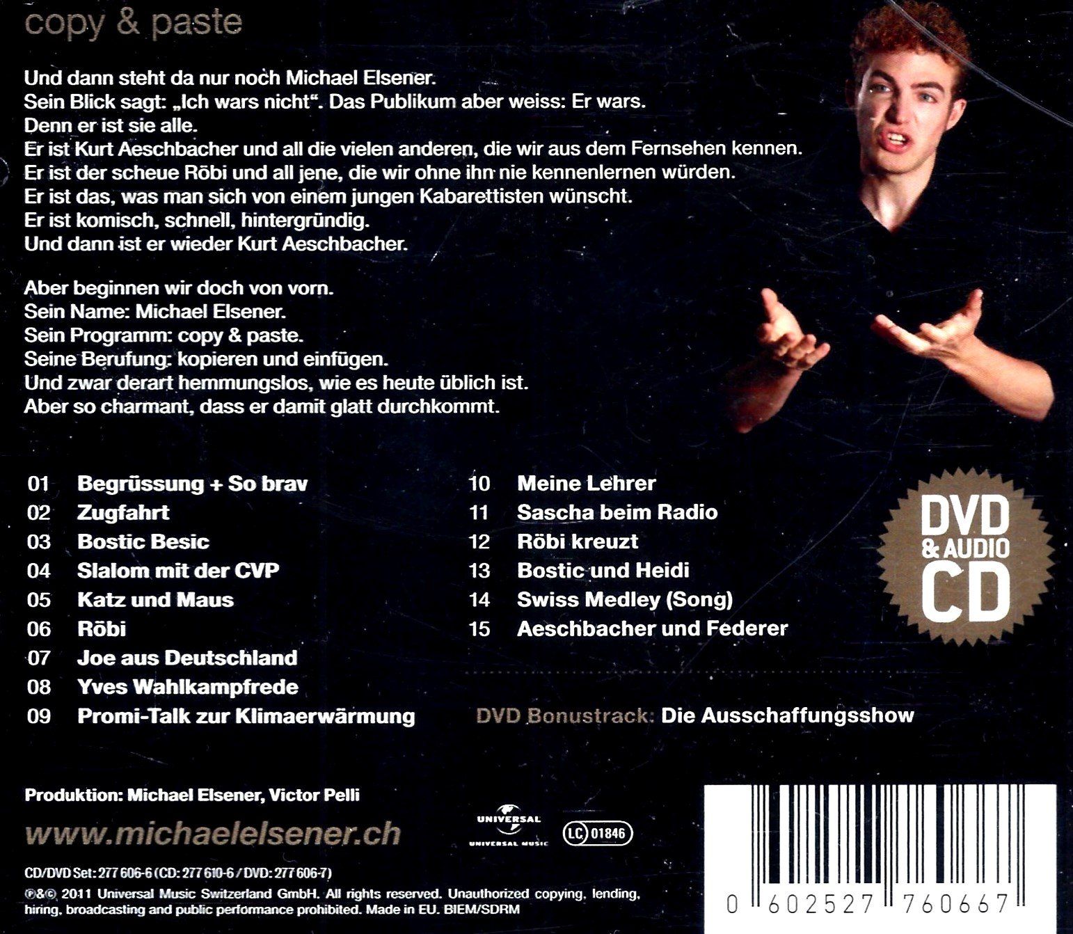 Audiolibri: Michael Elsener COPY & PASTE Kabarett Comedy CD/DVD – Usato da Kandergrund venduto da Sososo 1