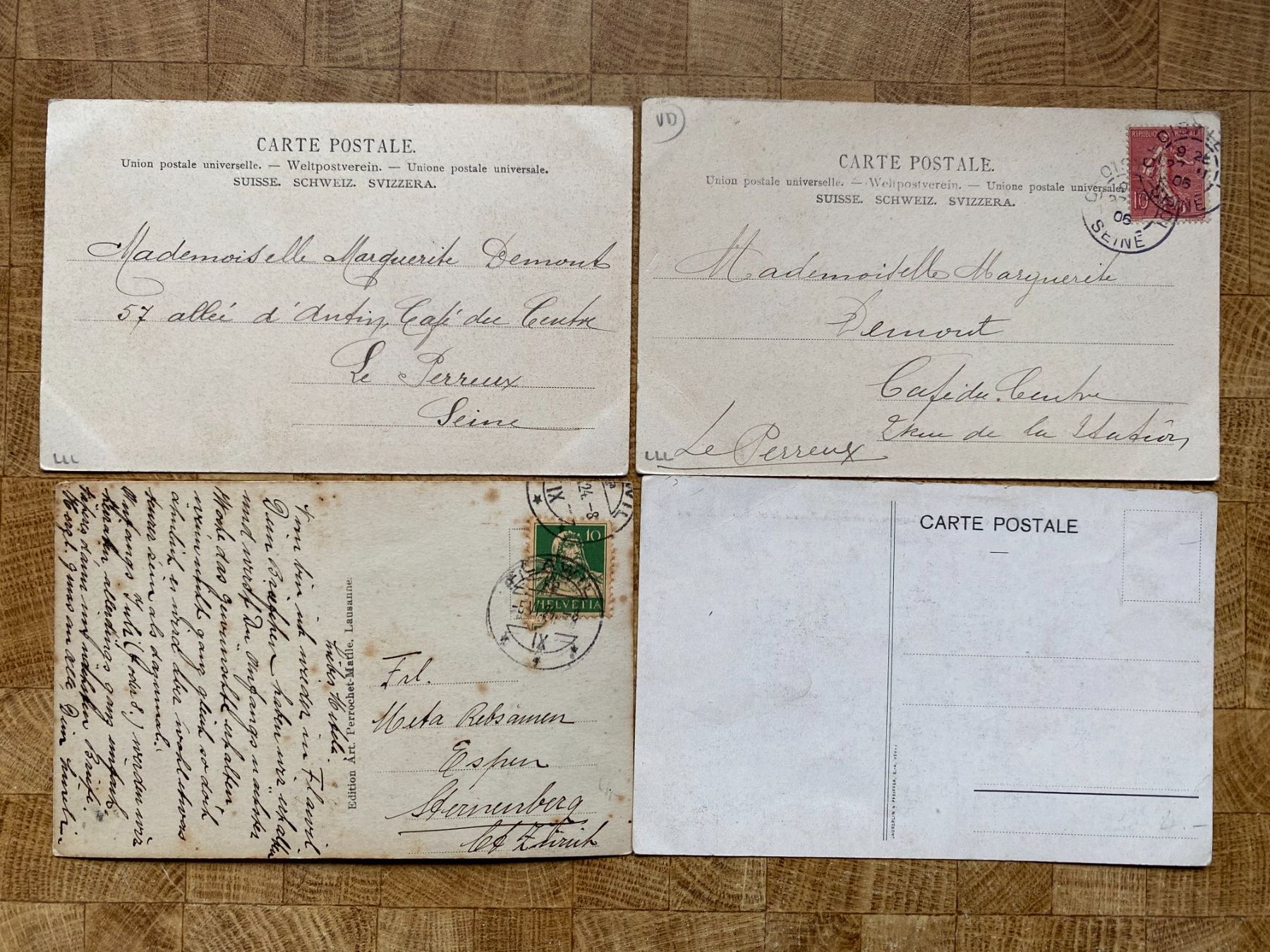 Cartoline postali: 3 cartes du Major Davel, arrestation et exécution, monuments – Usato da Orbe venduto da Ernest1350 1